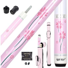 CUEELF Pink Pool Cue Stick 58inches Canadian Maple Billiard Cue Sticks Professional Pool Stick Gifts for Women and Ladies