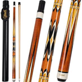 Pool Cue Stick, Low Deflection Shaft Billiard Cue Sticks with Hard Case, Pool Table Sticks Queue, 19-21 oz Pool Que