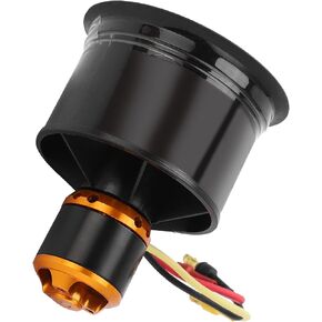 VGEBY Ducted Fan, QX‑Motor 50mm EDF 12 Blades Ducted Fan with QF2611‑4600KV 3‑4S Brushless Motor for RC Airplane(CCW) 50Mm EDF 50Mm 3S EDF Fan