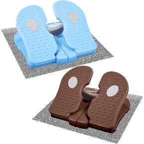 Silipull 2 Pcs Mini Foot Pedal Exerciser Foldable Stepper Foot Pedal Leg Exerciser While Sitting Under Desk Stepper Foot Exercise Machine Trainer for Office Home Muscles Varicose Veins