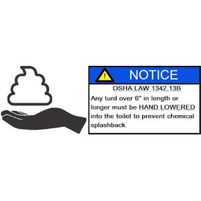 (20 Pack) OSHA LAW 1342.13b OSHA Gag Stickers