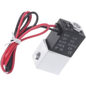 Joywayus 1/4" 12V DC 2 Way Pneumatic Aluminum Electric Solenoid Valve 2V025-08 Normally Closed Fast Response for Air Gas Water N/C