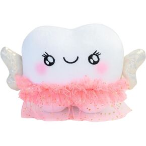 MINIIMOM Tooth Fairy Pillow | Blushing Tooth Fairy with Wings | Tooth Fairy Gift for Girls | Tooth Fairy Tooth Holder | Tooth Fairy with Pocket