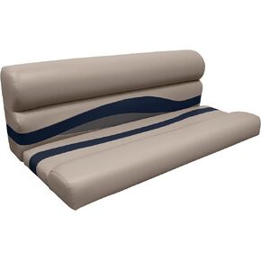 Wise BM1155-1066 Premier Series Pontoon 55" Bench Seat Cushion Set, Stone/Mocha Java/Khaki