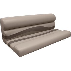Wise BM1155-1066 Premier Series Pontoon 55" Bench Seat Cushion Set, Stone/Mocha Java/Khaki