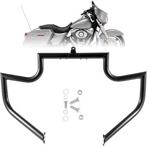 Kinglemc Gloss Black Crash Bar Engine Guard Highway Bar for Harley Davidson Touring Road Glide Road King Street Glide Electra Glide CVO and Trike Models (Fit for Touring 1997-2008)