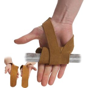 أحزمة معصم جلدية فاخرة لرفع الأثقال من HiRui لرفع الأثقال وكمال الأجسام ورفع الأثقال وتدريبات القوة - تقلل من الانزلاق أقصى دعم لقبضة اليد للرجال والنساء، قطعتان in Kuwait