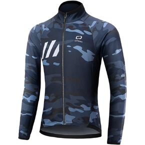 CATENA Men's Winter Cycling Jacket Windproof Waterproof Softshell Thermal Fleece Breathable Bike Jersey for Outdoors, Cycling