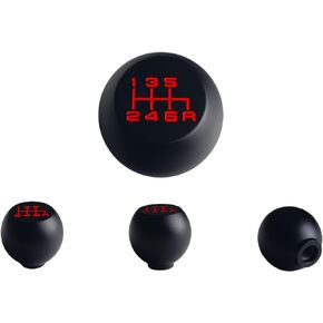 JGR Classic 6 Speed Flat Top Gear Shift Knob Aluminum M12x1.25 M10x1.5 M10x1.25 M8x1.25 Thread Size