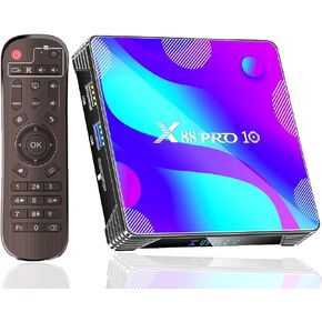 EASYTONE Android TV Box 11.0, 2024 Android Box TV RK3318 Quad Core CPU 2GB 16GB Supports 2.4/5.8G Dual WiFi/ 100M Ethernet/BT 4.0/ USB 3.0/3D 4K UHD H.265 Smart TV Box Android Media Player
