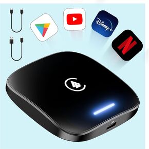 Magic Box، محول CarPlay اللاسلكي للسيارة المزود ببطاقة Google/TF&SIM/Tiktok/NetfIix/YouTube، مثالي لمحول Apple/Android CarPlay اللاسلكي لسيارات CarPlay السلكية من عام 2016 in Kuwait