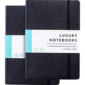 Papercode Luxury Lined Journal Notebooks- Journals For Writing w/ 130 Perforated Pages- Perfect Notebooks for Work, Travel, College- Journal for Men and Women- Soft Cover (1 Pack, Blue)…