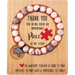 ARTINAEL Cute Gifts for Women Man, Mom, Dad, Teacher, Sister, Best Friends, Love One Birthday Christmas Presents- Cool Small Thank You Gift Ideas Natural Stone String Bracelets Beads.