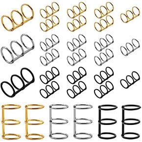 Tanstic 30Pcs 3 Ring Metal Loose Leaf Binders Book Rings 3/4'' Inner Diameter Metal Ring Books for DIY Travel Diary, Photo Album Notebook