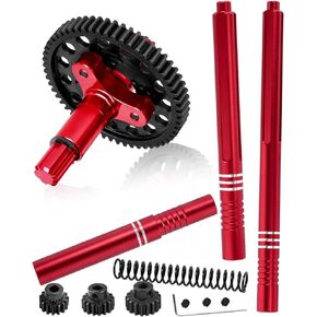 32P 57T Slipper & Center CVD Upgrades Part for 1/10 Arrm a Big Rock 3S BLX,Granite Senton Vorteks 3S BLX &550,Center Driveshafts & Steel RC Gear w/ 3.175mm 15T 16T 17T Pinions,Red