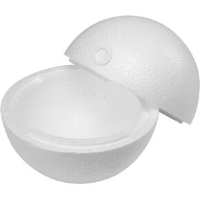 4PCS 8 Inchs Hollow Foam Half Balls Hollow Dome Polystyrene Balls Hollow Half Sphere for DIY Crafts Arts Round Balls with Artist Painting Supplies and DIY Home Craft Project（White）
