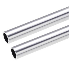 uxcell 6063 Aluminum Round Tube, 21mm OD 18mm Inner Dia 300mm Length Seamless Straight Tubing 2 Pcs