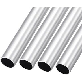 METALLIXITY 6063 Aluminum Tube (25mm OD x 22mm ID x 200mm L) 4Pcs, Aluminum Round Tubing - for Home Furnishing, Machinery, DIY Handicraft