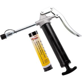 Lumax LX-1172 Black Mini-Pistol Grip Grease Gun with 3 oz. Cartridge. Compact and Lightweight Grease Gun. The Pistol Grip makes it easy for One-Hand Operation.