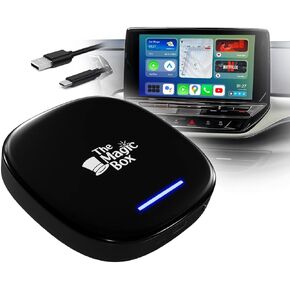 The Magic Box 2.0, Wireless CarPlay/Android Auto Adapter, Wireless Auto Adapter to All Your Favorite Streaming Apps, Disney+, Hulu, YouTube, Netflix, Live Sports and More! Designed in San Diego, CA in Saudi Arabia