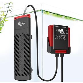 AQQA Aquarium Heater 100W for 8-20 Gal Fish Tank Heater PTC Betta Fish Heater Submersible Turtle Tank Heater with External Digital Controller (100W for 8-20Gal)