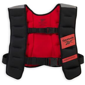 Reebok Weighted Vest 12lb – Premium Material, Adjustable Fit, Reflective Elements for Full-Body Workouts, Strength Training, and Rehabilitation