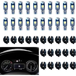 NTNEV Led Bulb Dash Lights Super Bright, T5 37 74 LED Bulb with Twist Lock Socket PC74 PC37 Dashboard Instrument Panel Gauge Cluster Light, Map Vanity Mirror Glove Box Indicator Light (Purple)