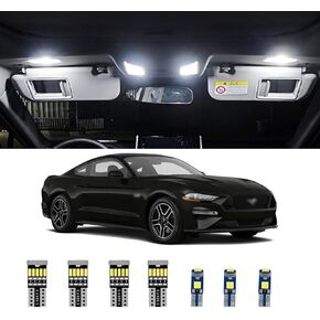 AWALITED 8pcs Interior LED Lights Kit Super Bright LED Map Dome Light Bulbs for Ford Mustang 2015 2016 2017 2018 2019 2020 2021 all models