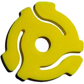 (10 Pack) TEN Yellow Plastic 45 RPM 7 Inch Vinyl Record Adaptor - 7" Inserts