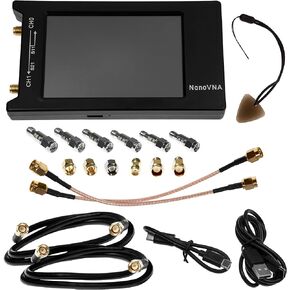 Nooelec NanoVNA-H 4 Premium Bundle - Vector Network Analyzer Kit from Authorized Distributor with 50kHz-1.5GHz+ Portable VNA (4" LCD), EMI Shielding, Calibration Kit, 6pc Attenuator Kit and Much More!
