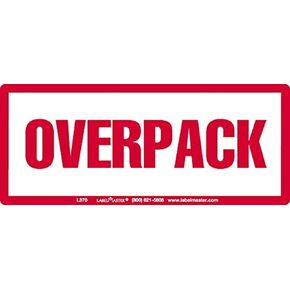 Labelmaster L370 Overpack Label, Standard (Pack of 500) , 6 x 2.5 inch