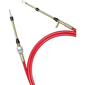 80833 Shifter Cable Fit for B&M Transmission Shift Lever with Eyelet End, 5ft Long Automatic Transmission Shifter Cable AF72-1002 BMM-80833 0.375 Inch Outer Diameter Red Replace 80605