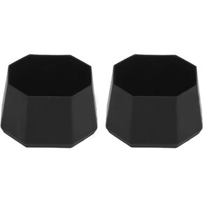 Tennis Racket Butt Cap, Pack of 2 Black Plastic Tennis Racket Silicone End Cover Portable Tennis Racket Handle End Cap Tennis Protective Accessories for Racquetball Racket
