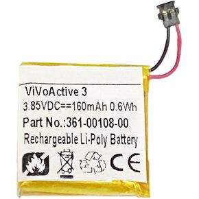 MPF Products 160mAh 361-00108-00 Battery Replacement Compatible with Garmin Vivoactive 3 GPS Smartwatch