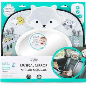 Belle Woodland Baby Musical Car Mirror, Safety Car Seat Mirror, Also Rear Facing