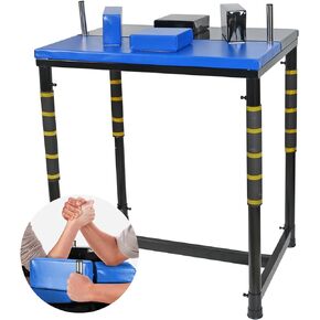 HUCOVIN Arm Wrestling Battle Table Arm Strength Training Equipment for Home Gym Office Club (Black & Blue)
