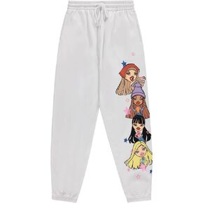 Bratz Ladies Original Dolls Joggers - Yasmin, Cloe, Jade, and Sasha Varsity Athletic Jogger Sweatpants Multi Print Sweatpants