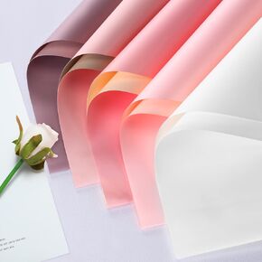Fainne Flower Wrapping Paper Floral Bouquet Wrapping Paper Florist Supplies Waterproof Double Sided Color Packaging Paper for Mother's Day Wedding Bouquet Wrap Supplies(50 Pcs)
