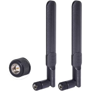 Bingfu Dual Band WiFi 2.4GHz 5GHz 5.8GHz 8dBi SMA Male Antenna (2-Pack) for Wireless Vedio Security IP Camera Recorder Surveillance Recorder Truck Trailer Rear View Backup Camera Reversing Monitor