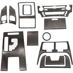 GXARTS 12Pcs Carbon Fiber Full Set Interior Decoration Trim Kit Compatible with Lexus IS250 Black 2006 2007 2008 2009 2010 2011 2012
