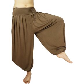 بنطال نسائي من Lovely Creations مزود بثنيات حريم علاء الدين بخصر مطاطي فضفاض in Kuwait