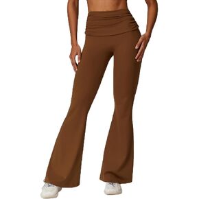 Mulisky Yoga Pants Women, High Waist Flared Leggings with Tummy Control Wide Leg