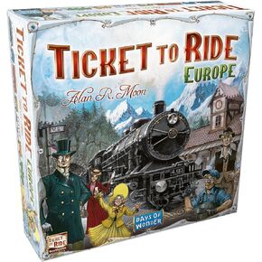 Ticket to Ride Europe Board Game - Embark on a Railway Adventure Across the Continent! Fun Family Game for Kids & Adults, Ages 8+, 2-5 Players, 30-60 Minute Playtime, Made by Days of Wonder