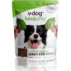 V-dog Kind Jerky - 100% Vegan Jerky Dog Treats - Plant Based Protein and Superfoods - 8 Ounce - All Natural - Made in The USA