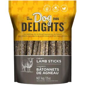 Dog Delights Chewy Lamb Stick Dog Treats, 35 Ounce