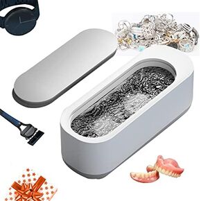 Jewelry Cleaner Machine,Ultrasonic Jewelry Cleaner Machine Low Noise 45Khz Ultrasound Silver Jewelry Cleaner for Retainer,Eyeglass,Watches,Coins,Dentures … … in Saudi Arabia