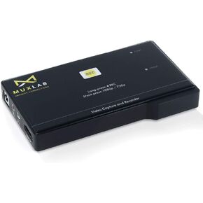 MuxLab Video Capture Recorder Device | HDMI to USB Recorder | Capture Video 1080P 60FPS | Save 1080P 30FPS | for PC, Game Consoles, TV Set Top Boxes | No Driver Required | Portable Game Recorder