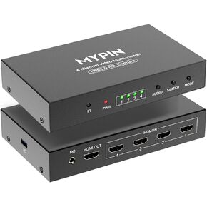 USB3.0 HDMI Video Capture Card, 4-Channel 1080P@60fps HDMI Game Caputre for Multi-Channel Live Streaming with Loop Out for Xbox One/ PS4/ Wii U/Nintendo Switch