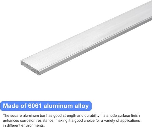 uxcell Square Aluminum Flat Bar, 4pcs 3/16" Thickness 1" Width 12" Length Square Aluminum Bar 6061 Aluminum Flat Plate, 5 x 25 x 305mm T6511 Solid New Mill Stock in Saudi Arabia