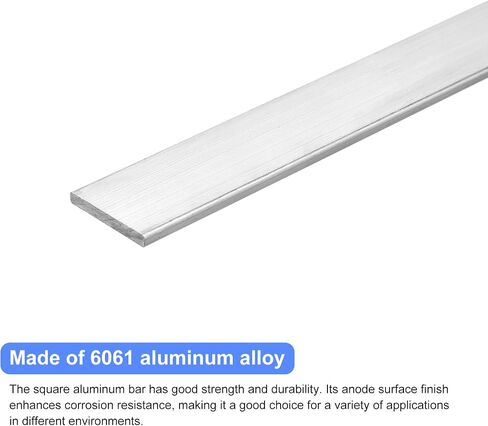 uxcell Square Aluminum Flat Bar, 6pcs 1/8" Thickness 1" Width 12" Length Square Aluminum Bar 6061 Aluminum Flat Plate, 3 x 25 x 305mm T6511 Solid New Mill Stock in Saudi Arabia